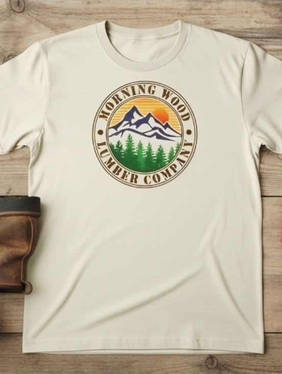 Country Life Boutique Other - Morning Wood Lumber Company Tee • Funny Outdoor Graphic Shirt • Lumberjack Humor